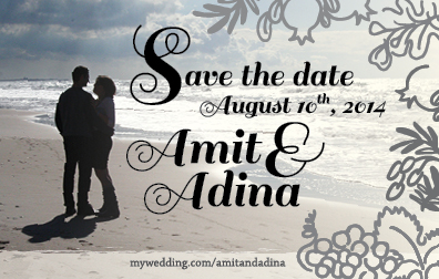 adina and amit save the date
